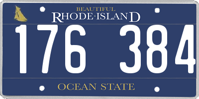 RI license plate 176384