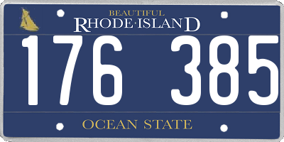 RI license plate 176385