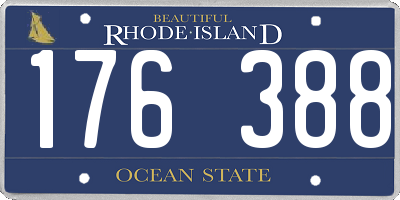 RI license plate 176388
