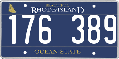 RI license plate 176389