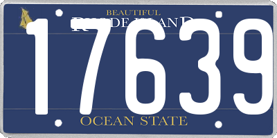 RI license plate 17639