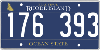 RI license plate 176393