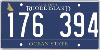 RI license plate 176394