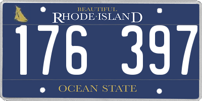 RI license plate 176397