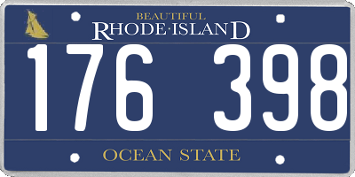 RI license plate 176398
