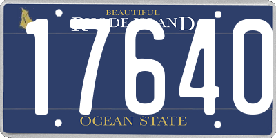 RI license plate 17640
