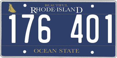 RI license plate 176401