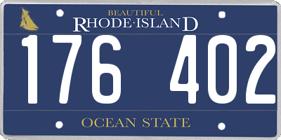 RI license plate 176402