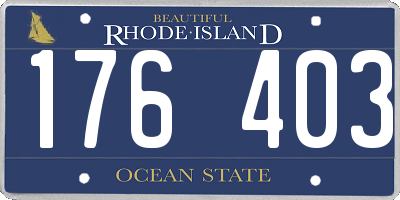 RI license plate 176403