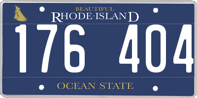 RI license plate 176404