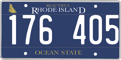 RI license plate 176405