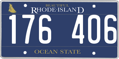 RI license plate 176406