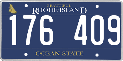 RI license plate 176409