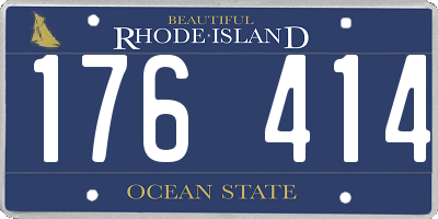 RI license plate 176414