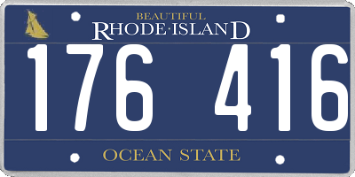 RI license plate 176416