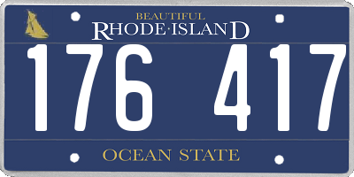 RI license plate 176417