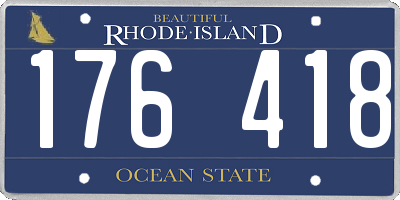 RI license plate 176418