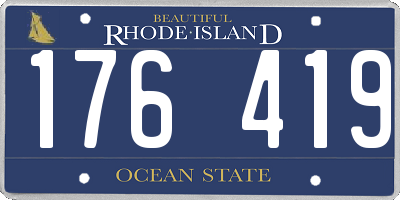 RI license plate 176419