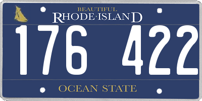 RI license plate 176422
