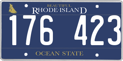 RI license plate 176423