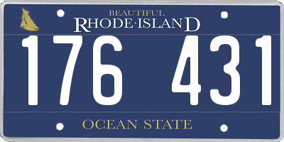 RI license plate 176431