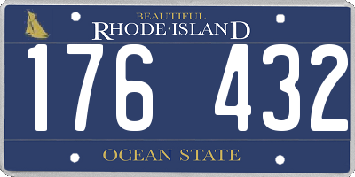 RI license plate 176432