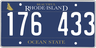 RI license plate 176433