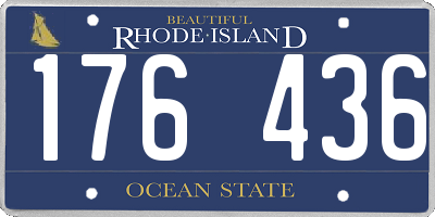 RI license plate 176436
