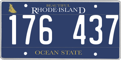 RI license plate 176437