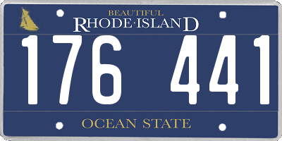 RI license plate 176441