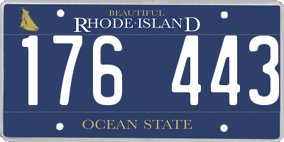 RI license plate 176443