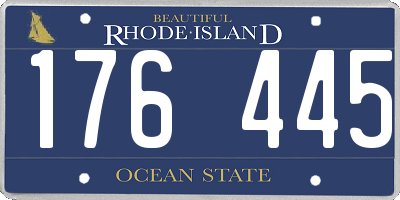 RI license plate 176445