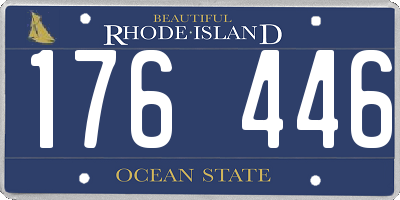 RI license plate 176446