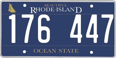 RI license plate 176447