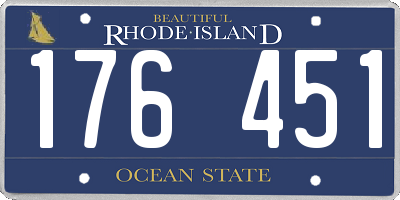 RI license plate 176451