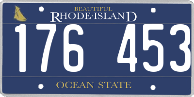 RI license plate 176453