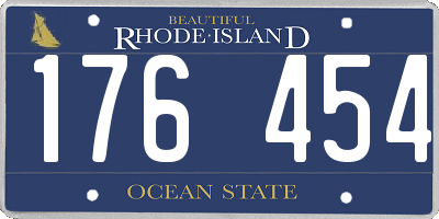 RI license plate 176454