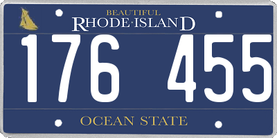 RI license plate 176455