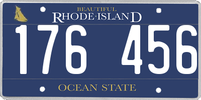 RI license plate 176456
