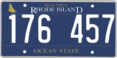 RI license plate 176457