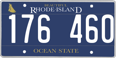 RI license plate 176460