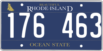 RI license plate 176463