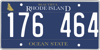 RI license plate 176464