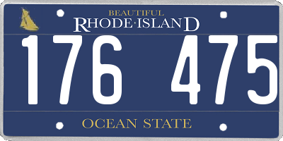 RI license plate 176475