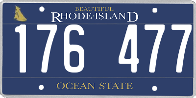 RI license plate 176477