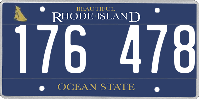 RI license plate 176478