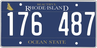 RI license plate 176487