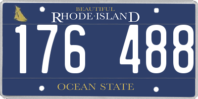 RI license plate 176488
