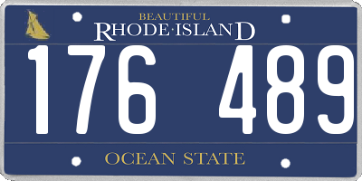 RI license plate 176489