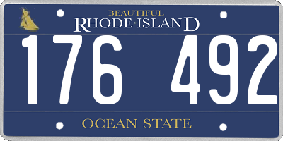 RI license plate 176492